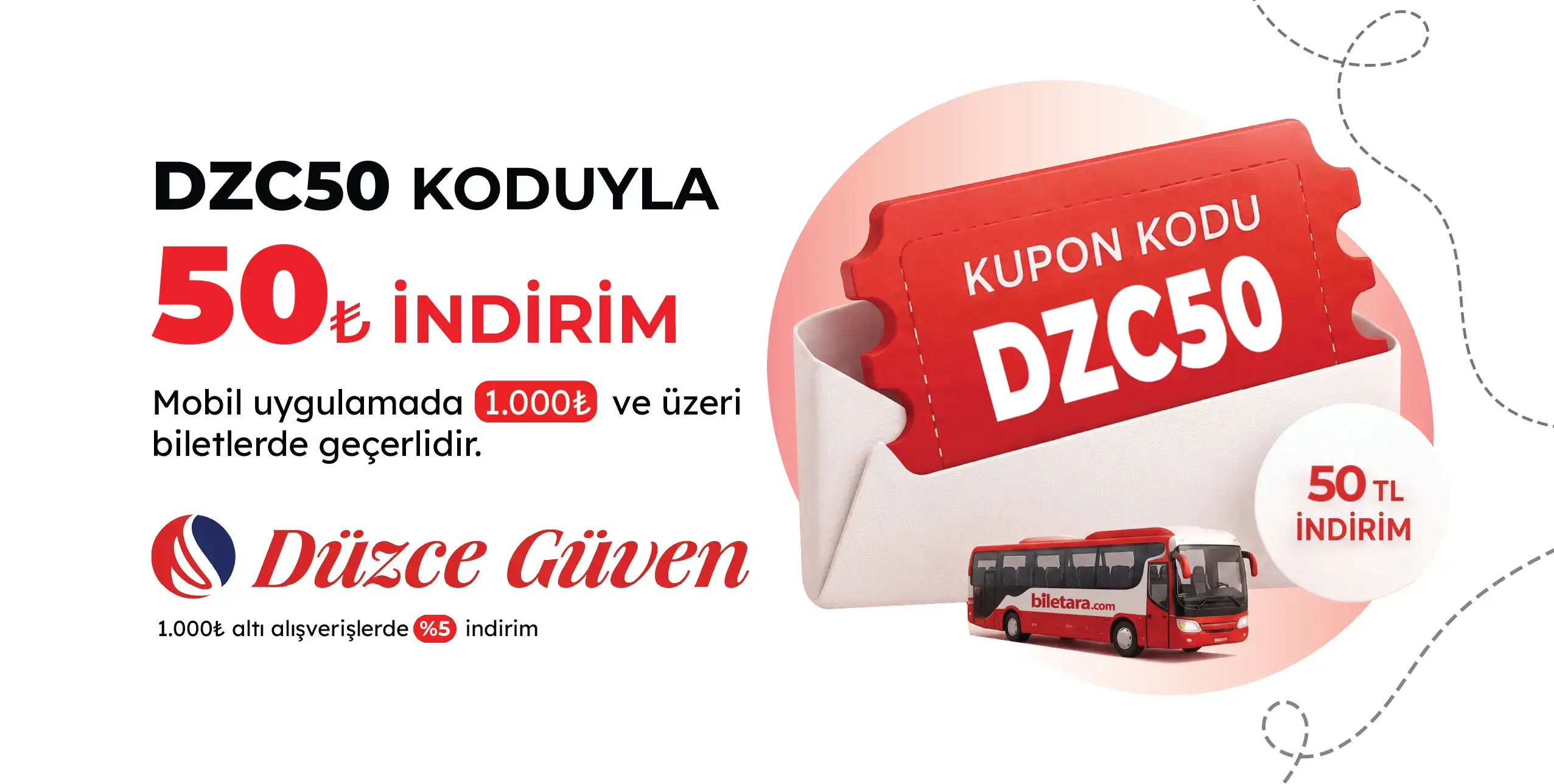 Biletara mobil uygulamasına özel Düzce Güven kampanyası başladı.