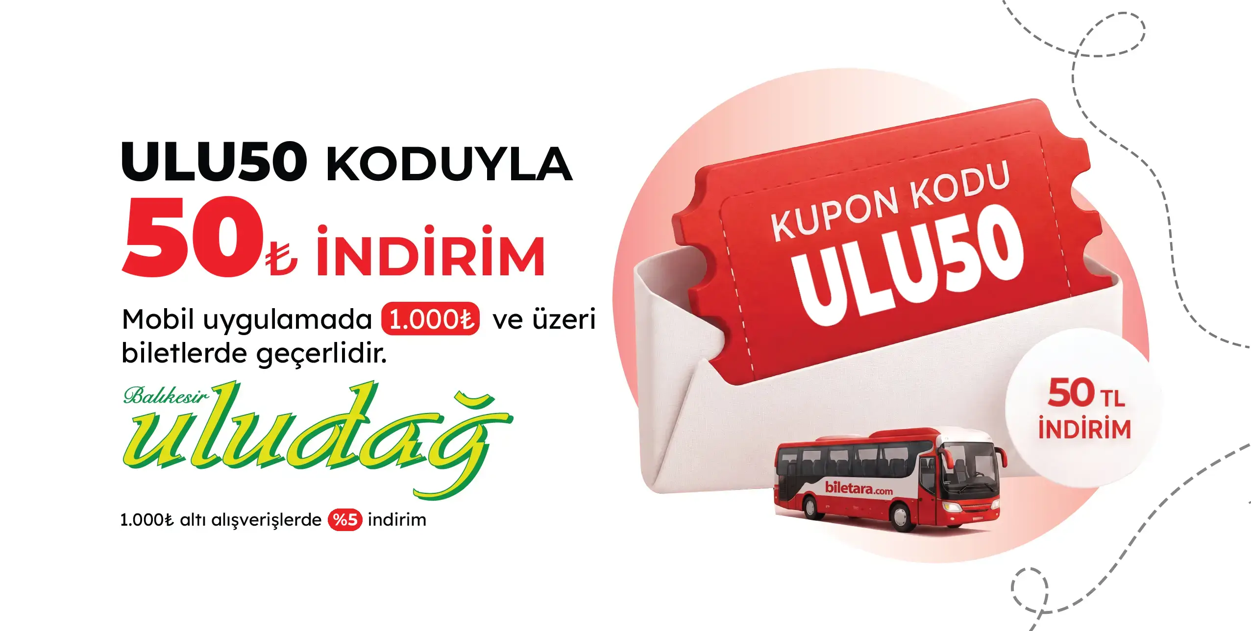 Biletara mobil uygulamasına özel Balıkesir Uludağ kampanyası başladı.