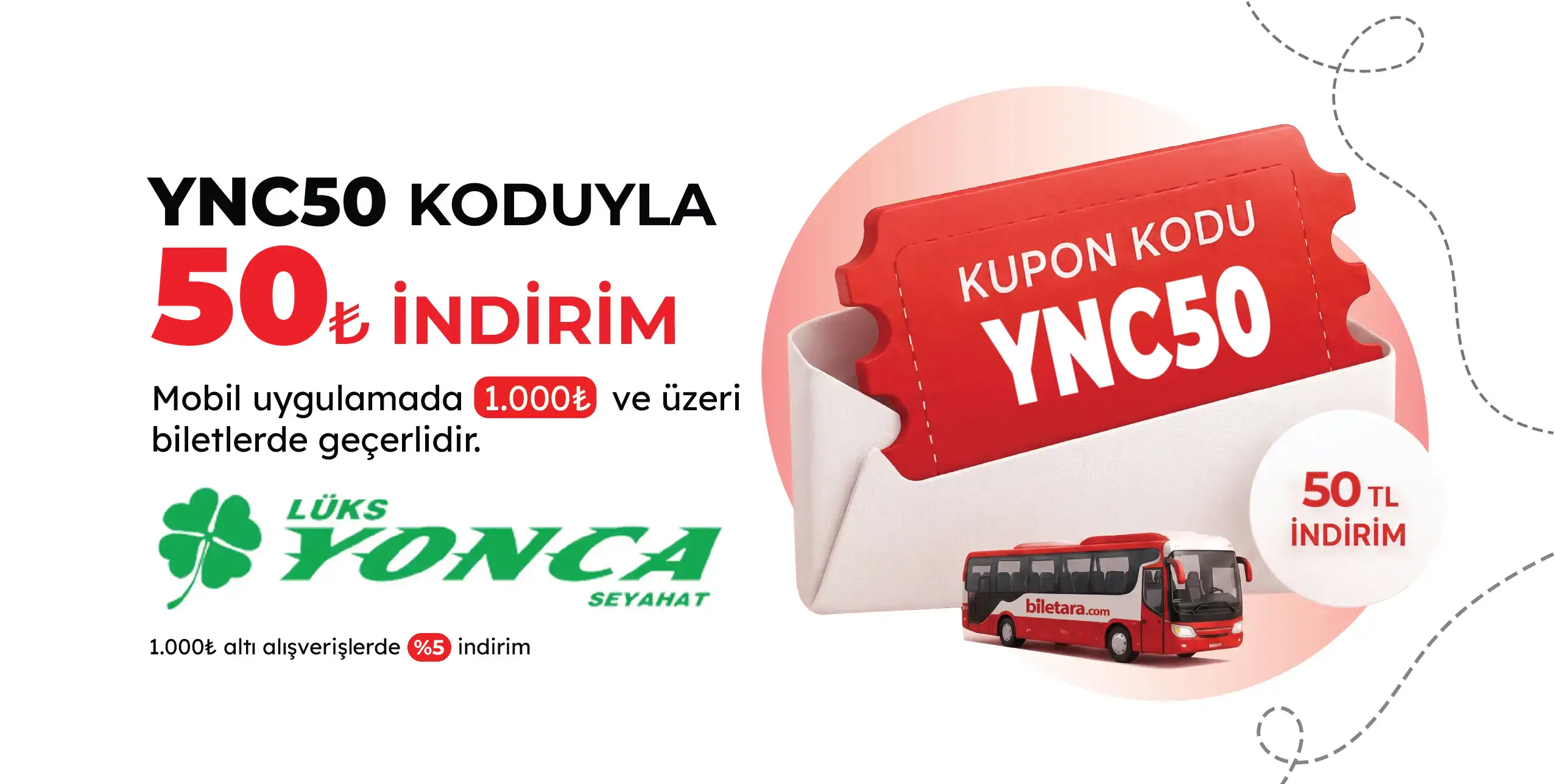 Biletara mobil uygulamasına özel Lüks Yonca kampanyası başladı.