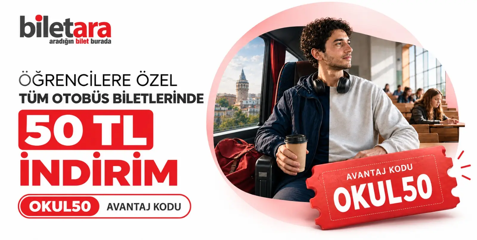 Okula Giden Öğrencilere Özel 50 TL İndirim!
